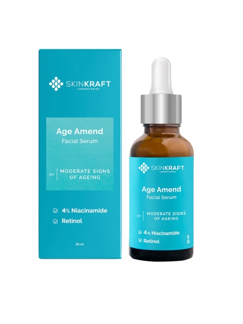 

SKINKRAFT Age Amend Facial Serum with Nicinamide & Retinol 30 ml, Blue