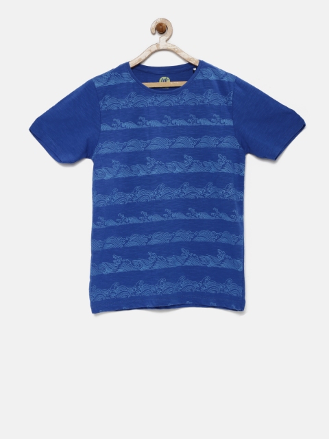 

YK Boys Blue Printed T-Shirt