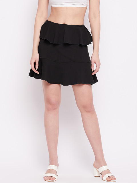 

Castle Lifestyle Women Black Layered Skirt
