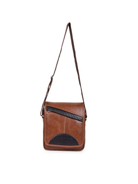 

Martucci Unisex Tan Colourblocked Messenger Bag