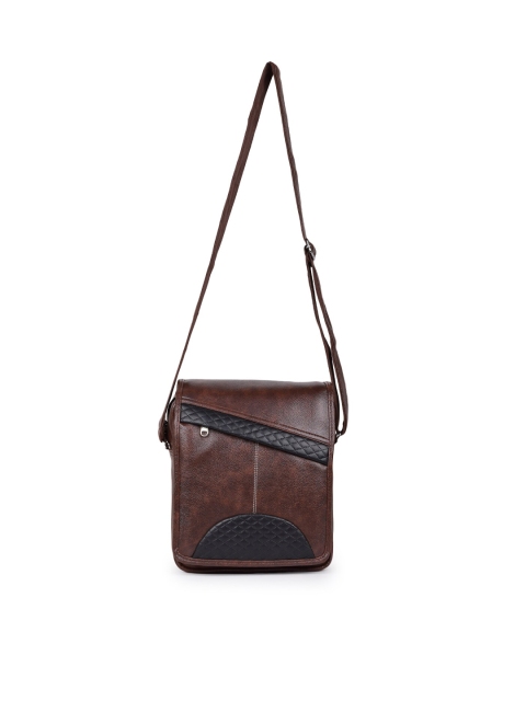 

Martucci Brown & Black Colourblocked Messenger Bag