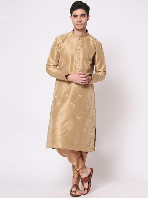 

TORO Men Beige Thread Work Kurta