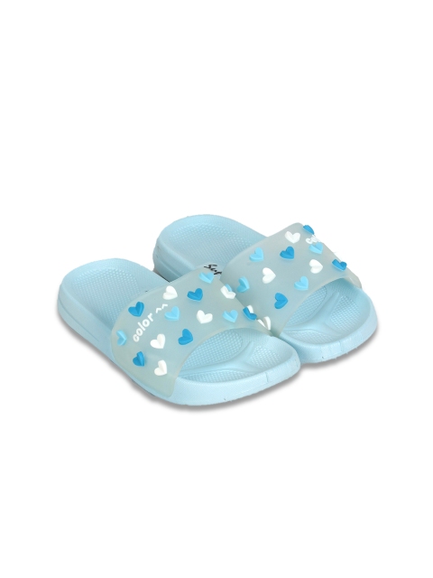 

Lil Lollipop Girls Blue Embellished Rubber Sliders
