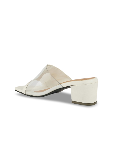

STALK White PU Block Heel