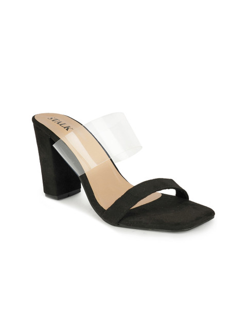 

STALK Black Suede Block Heels
