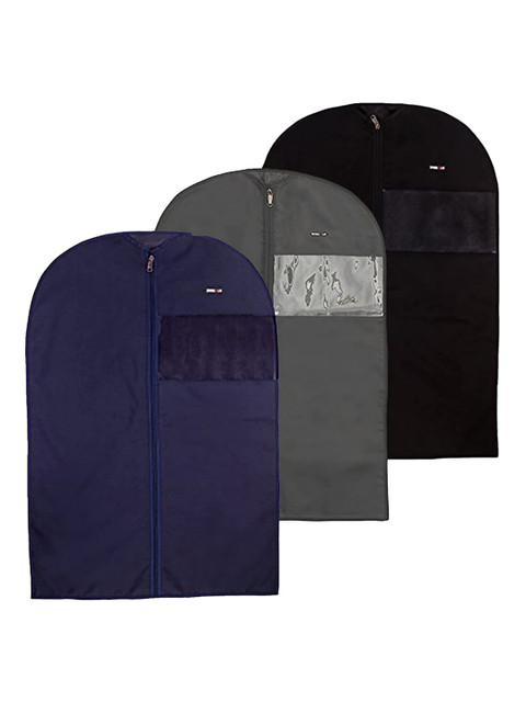 

Bags.R.us Pack of 3 Matte 3.1 Liters Large Suit Dress Garment Cover, Multi