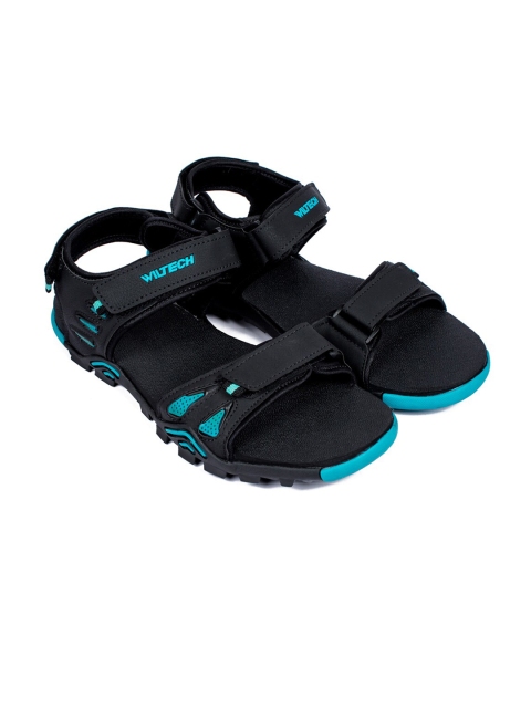 

ASIAN Men Black Solid Sports Sandals