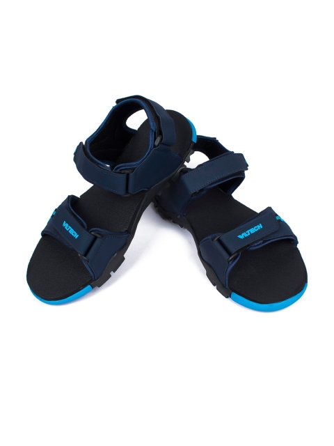 

ASIAN Men Navy Blue Solid Sports Sandals