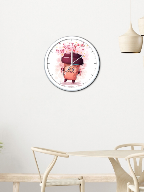 

WENS White Printed Contemporary Wall Clock