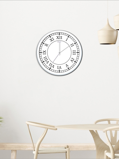 

WENS White & Black Contemporary Non-Ticking Wall Clock
