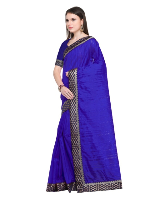 

SAADHVI Blue Art Silk Saree