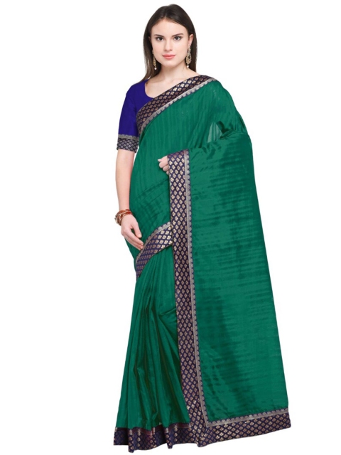 

SAADHVI Green & Blue Art Silk Saree