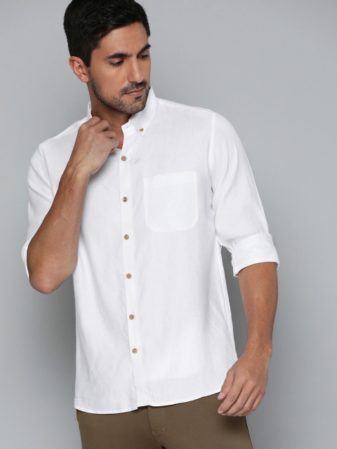 

DENNISON Men White Smart Slim Fit Casual Shirt