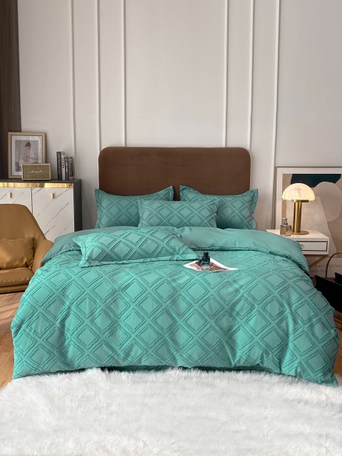 

JC Collection Green Solid Single Size Bedding Set