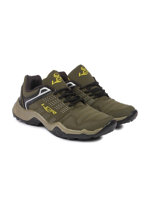 

Lancer Men Olive Green Textile Running Non-Marking Shoes