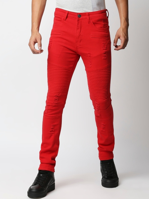 

WAIMEA Men Red Skinny Fit Stretchable Jeans