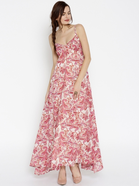 

SASSAFRAS Women Pink Printed Maxi Dress
