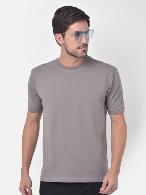 

Melangebox Men Grey Slim Fit T-shirt