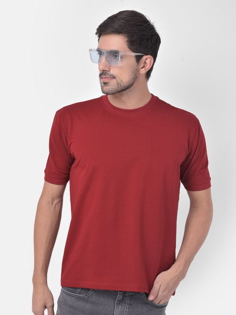

Melangebox Men Maroon Slim Fit T-shirt