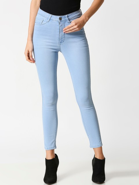 

fungus Women Blue Slim Fit High-Rise Heavy Fade Stretchable Jeans