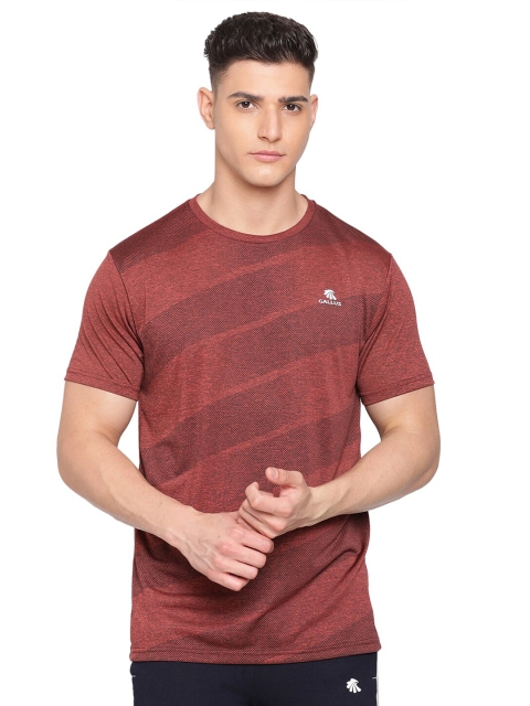 

Gallus Men Maroon Printed Dri-FIT Training or Gym T-shirt