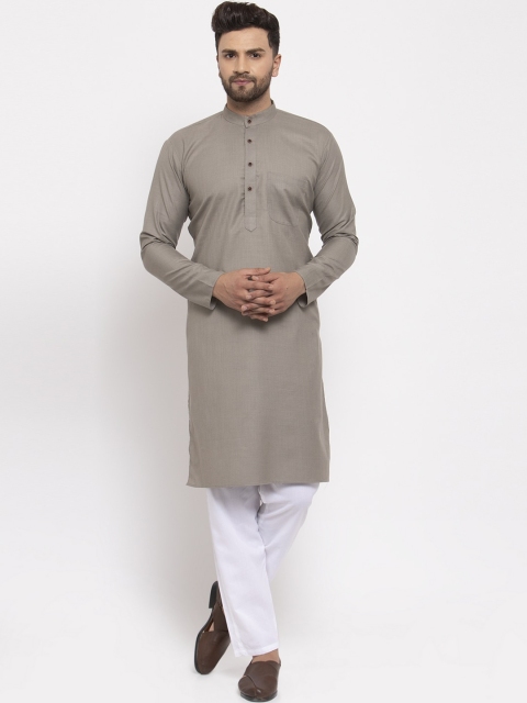 

Jompers Men Grey Kurta with Pyjamas