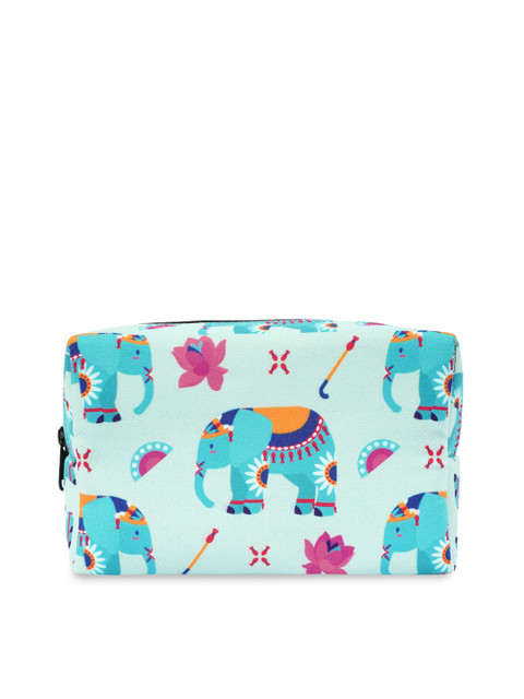 

Crazy Corner Blue Printed Portable Travel Pouch