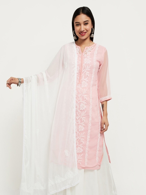 

max Off White Ethnic Motifs Embroidered Dupatta