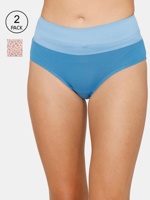 

Zivame Women Pack Of 2 Briefs 95% Cotton, Multi
