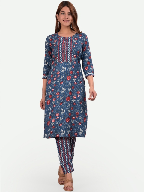 

Glorious Women Blue Kurti with Trousers