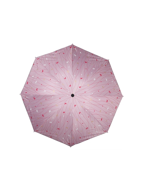 

LOOM LEGACY Pink Floral Printed 3 Fold Umbrella