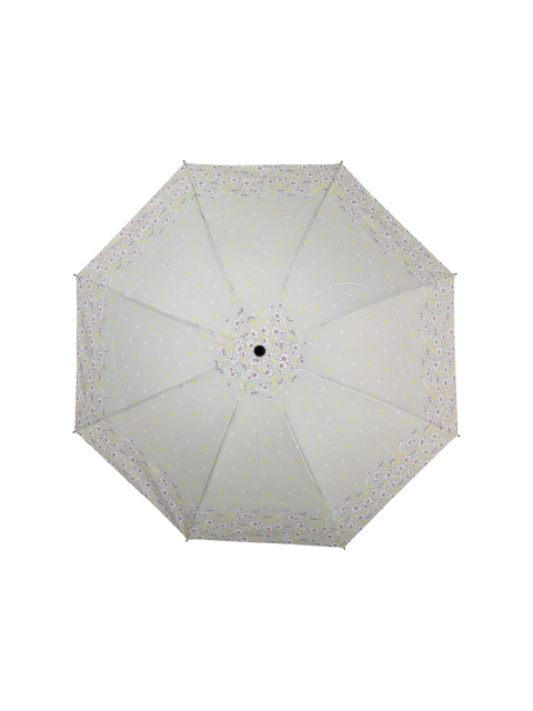 

LOOM LEGACY Grey & White Floral Printed 3-Fold Manual Umbrella
