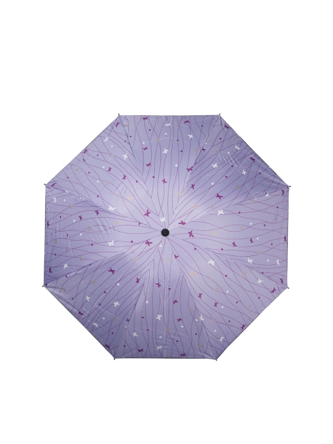 

LOOM LEGACY Purple & White Floral Printed 3-Fold Umbrella