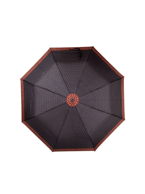 

LOOM LEGACY Navy Blue & Brown Printed 3 Fold Fancy Umbrella