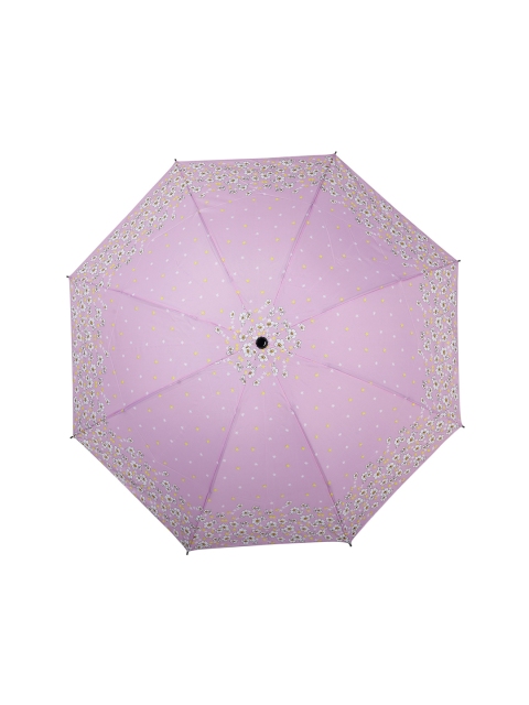 

LOOM LEGACY Purple & White Floral Printed 3-Fold Umbrella