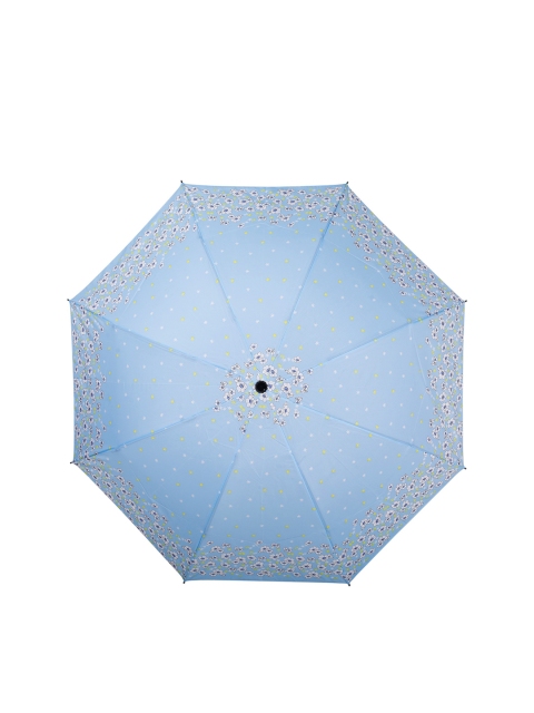 

LOOM LEGACY Turquoise Blue Floral Printed 3-Fold Umbrella
