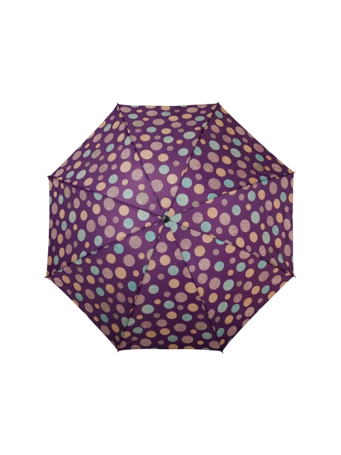 

LOOM LEGACY Purple & Beige Geometric Printed 3-Fold Manual Umbrella