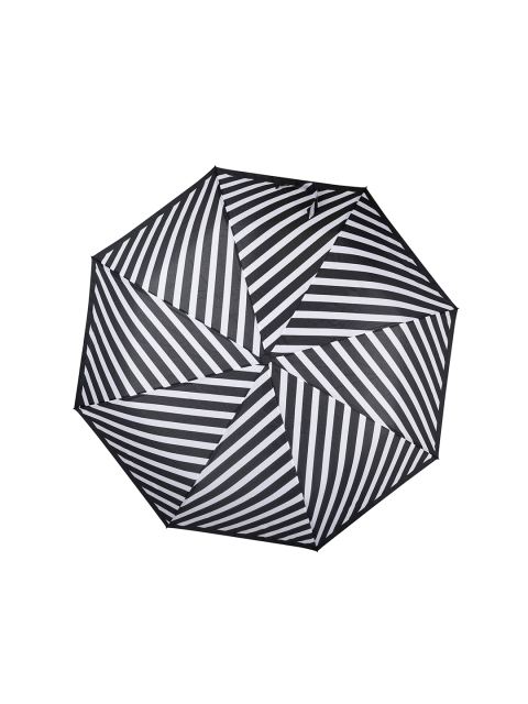 

LOOM LEGACY Black & White Striped 3 Fold Fancy Umbrella