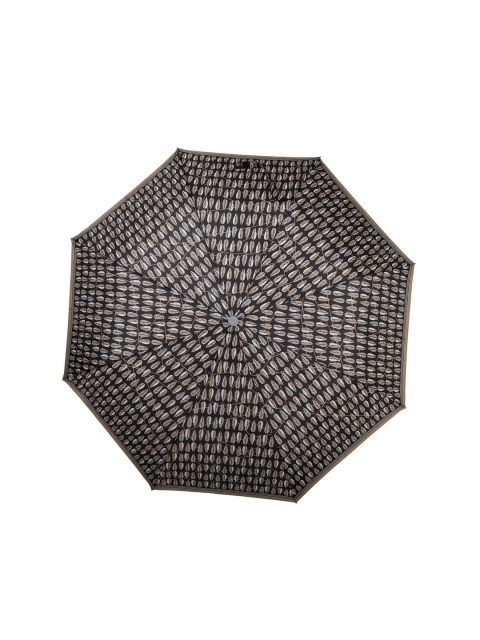 

LOOM LEGACY Black & Brown Printed 3-Fold Semi-Automatic Umbrella