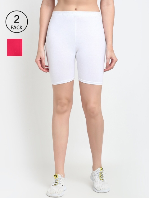 

Jinfo Women White Cycling Sports Shorts