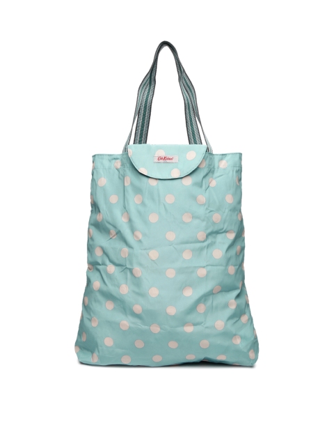 

Cath Kidston Blue Polka Dot Print Foldable Tote Bag, Teal