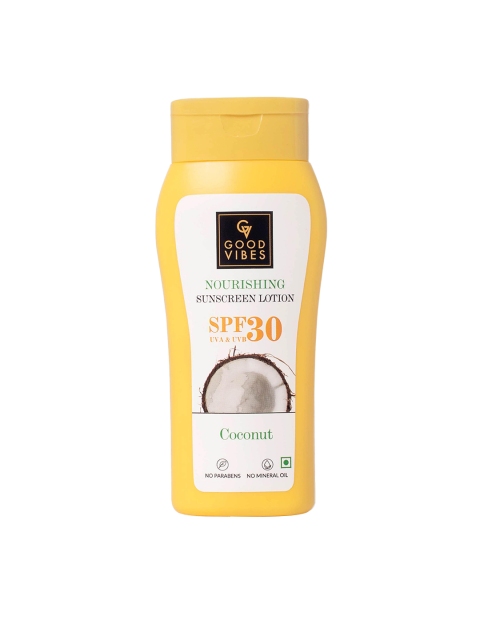 

Good Vibes Coconut SPF 30 Nourishing Sunscreen Lotion - 110 ml, Mustard