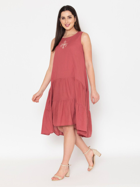 

Ekmatra Women Pink A-Line Dress