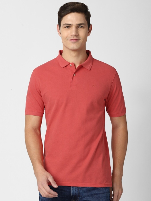 

Peter England Casuals Men Red Polo Collar T-shirt