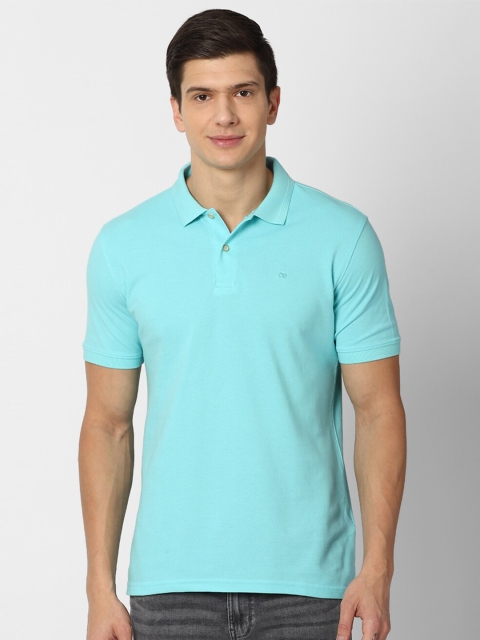 

Peter England Casuals Men Blue Polo Collar T-shirt