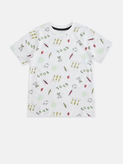 

Pantaloons Junior Boys White Printed T-shirt