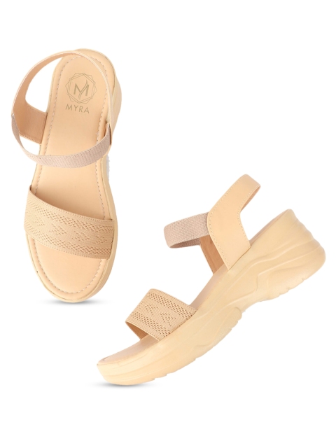 

Myra Peach-Coloured Wedge Sandals