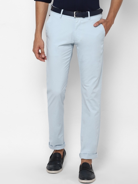 

Allen Solly Men Blue Soli Mid Rise Slim Fit Trousers