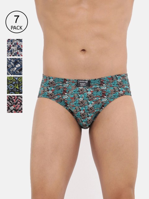 

Dollar Bigboss Men Pack Of 7 Assorted Super Combed Cotton Basic Briefs