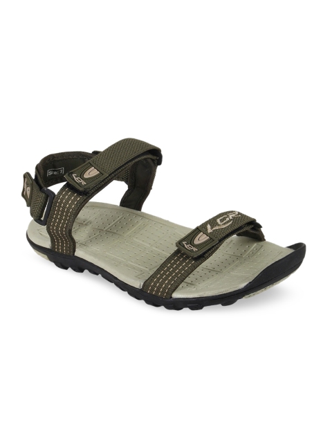 

Lancer Men Olive Green Solid Sports Sandals